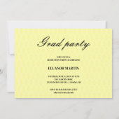 フレッシュブルーイエローエレガントフォト招待状 招待状 (裏面)