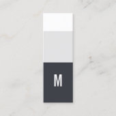 フレッシュブルーカッコいいホワイトズストライプモノグラムコンサルタント スキニー名刺 (正面)