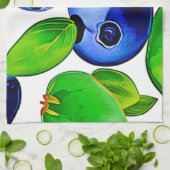 フレッシュブルーベリーアート キッチンタオル (折り畳み)