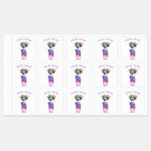 フレッシュブルーベリージュースカッコいいドリンク – サマーカクテル ラベル (シート)