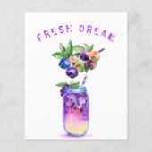 フレッシュブルーベリージュース クールドリンク - サマーカクテル チラシ (裏面)