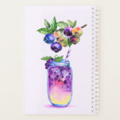 フレッシュブルーベリードリンクプランナーカスタム文字 プランナー手帳 (裏面)