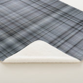 フレッシュブルーベリーネイビーブループレイド シェルパブランケット (3/4)