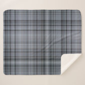 フレッシュブルーベリーネイビーブループレイド シェルパブランケット (正面(横))