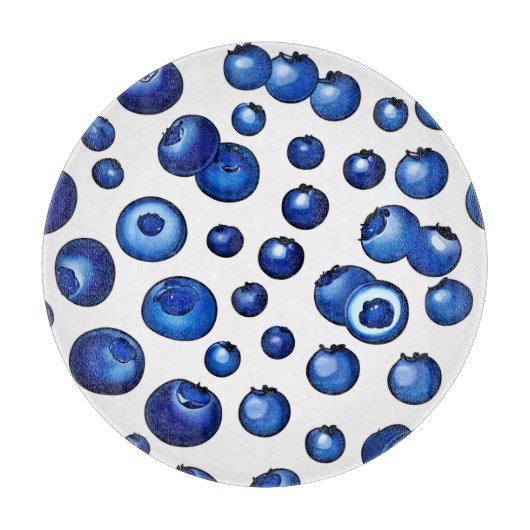 フレッシュブルーベリーパターン カッティングボード (正面)