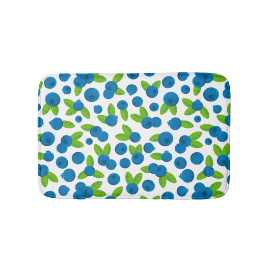 フレッシュブルーベリーパターン バスマット (正面)