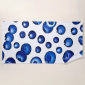 フレッシュブルーベリーパターン ビーチタオル (正面)