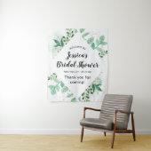 フレッシュブロージュボタニカルミントブライダルシャワーウェルカム タペストリー (インサイチュ)