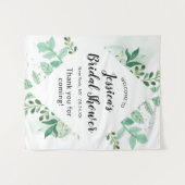 フレッシュブロージュボタニカルミントブライダルシャワーウェルカム タペストリー (正面(横))