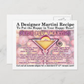 フレッシュプラムマルティーニレシピはがき ポストカード (正面/裏面)
