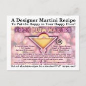 フレッシュプラムマルティーニレシピはがき ポストカード (正面)