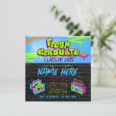 フレッシュプリンス90年代ポータブルラジオ 2025年卒業クラス 招待状 (スタンド正面)