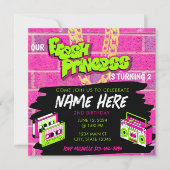フレッシュプリンセスの誕生日招待状 招待状 (正面)