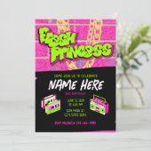 フレッシュプリンセス90sをテーマにした誕生日 招待状 (スタンド正面)
