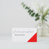 フレッシュプレーン黒の赤い灰色の白の名刺 名刺 (スタンド正面)