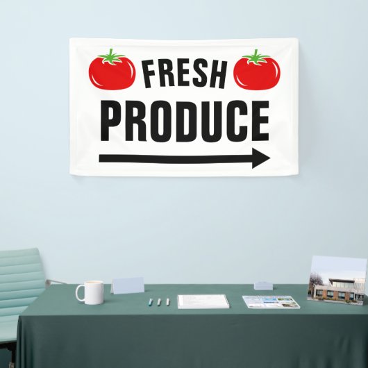 フレッシュプロデュースファーマーズマーケットトマトサインバナー 横断幕 (トレードショー)