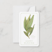 フレッシュベイ葉の文字ブックマーク – 3.5x2カード+ ノートカード (正面)
