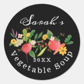 フレッシュベジタブルガーデンメドレー&蝶 ラウンドシール (正面)