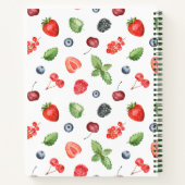 フレッシュベリーのカスタマイズ可能なレシピ ノートブック (裏面)