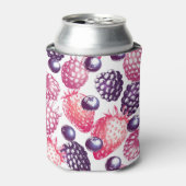 フレッシュベリーカラフル:ヴィンテージ背景。 缶クーラー (缶正面)