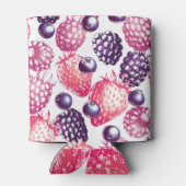 フレッシュベリーカラフル:ヴィンテージ背景。 缶クーラー (裏面)