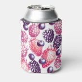 フレッシュベリーカラフル:ヴィンテージ背景。 缶クーラー (缶裏面)