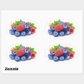 フレッシュベリー 楕円形シール (シート)