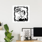 フレッシュホットコーヒー ポスター (ホームオフィス)