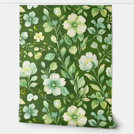 フレッシュホームビーブグリーンフローラピールアンドスティック 壁紙