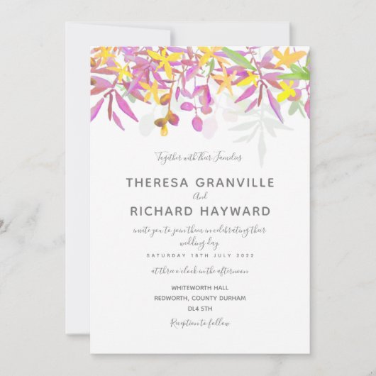 フレッシュボホウェディングア招待カーニバル 招待状 (正面)