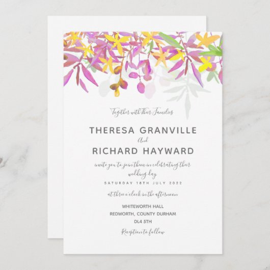 フレッシュボホウェディングア招待カーニバル 招待状 (正面/裏面)