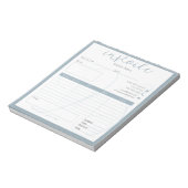 フレッシュボホブルー簡単スモールビジネスインボイス ノートパッド (回転)