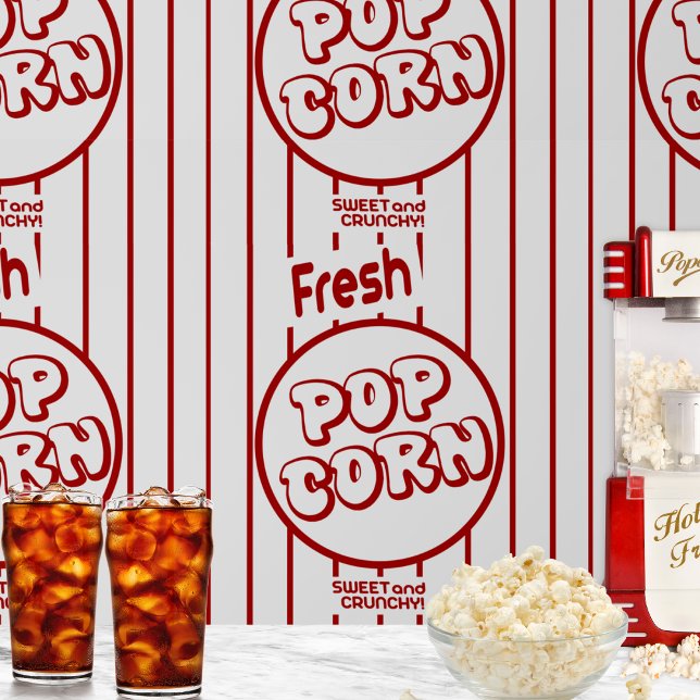 フレッシュポップコーン 壁紙 (The perfect wallpaper for home theater or TV room snack bars!)