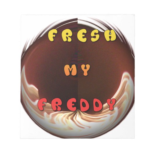 フレッシュマイフレディアートプリント ノートパッド (正面)