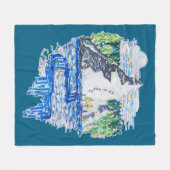 フレッシュマウンテン フリースブランケット (正面(横))