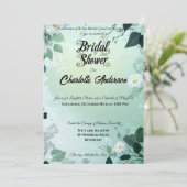 フレッシュミントアンドホワイトデイジーブライダルシャワー 招待状 (スタンド正面)