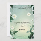 フレッシュミントアンドホワイトデイジーブライダルシャワー 招待状 (裏面)