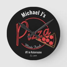 フレッシュメイドピザの壁時計