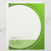 フレッシュメタリック幾何学任意の文字と色 レターヘッド (正面/裏面)