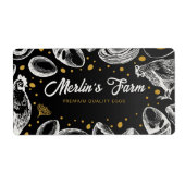 フレッシュモダンエッグイラストレーション – エッグカートンラベル ラベル (正面)