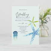 フレッシュモダンビーチ海ライフ結婚式招待状 (スタンド正面)