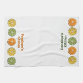 フレッシュモダンミニマルクロシェ柑橘系スライス名 キッチンタオル (横)