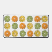 フレッシュモダンミニマルクロシェ柑橘類スライス デスクマット (正面)