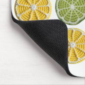 フレッシュモダンミニマルクロシェ柑橘類スライス マウスパッド (コーナー)