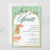 フレッシュモダンラブアットファーストスピリッツブライダルシャワー 招待状 (正面)