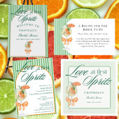 フレッシュモダンラブアットファーストスピリッツブライダルシャワー 招待状