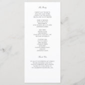 フレッシュユーカリリースエレガントな結婚式プログラム プログラム (裏面)