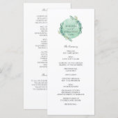フレッシュユーカリリースエレガントな結婚式プログラム プログラム (正面/裏面)