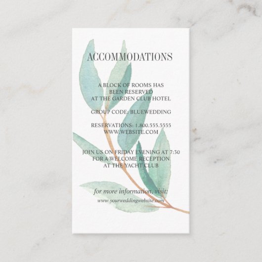 フレッシュユ葉ーカリ結婚ー宿泊施設 エンクロージャーカード (正面)