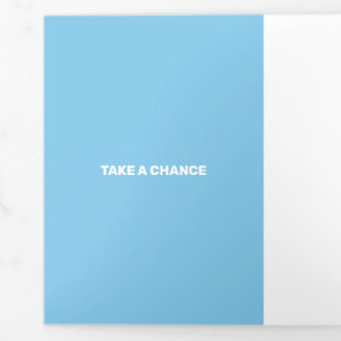 フレッシュライトブルーの透モダン過性 三つ折りカード